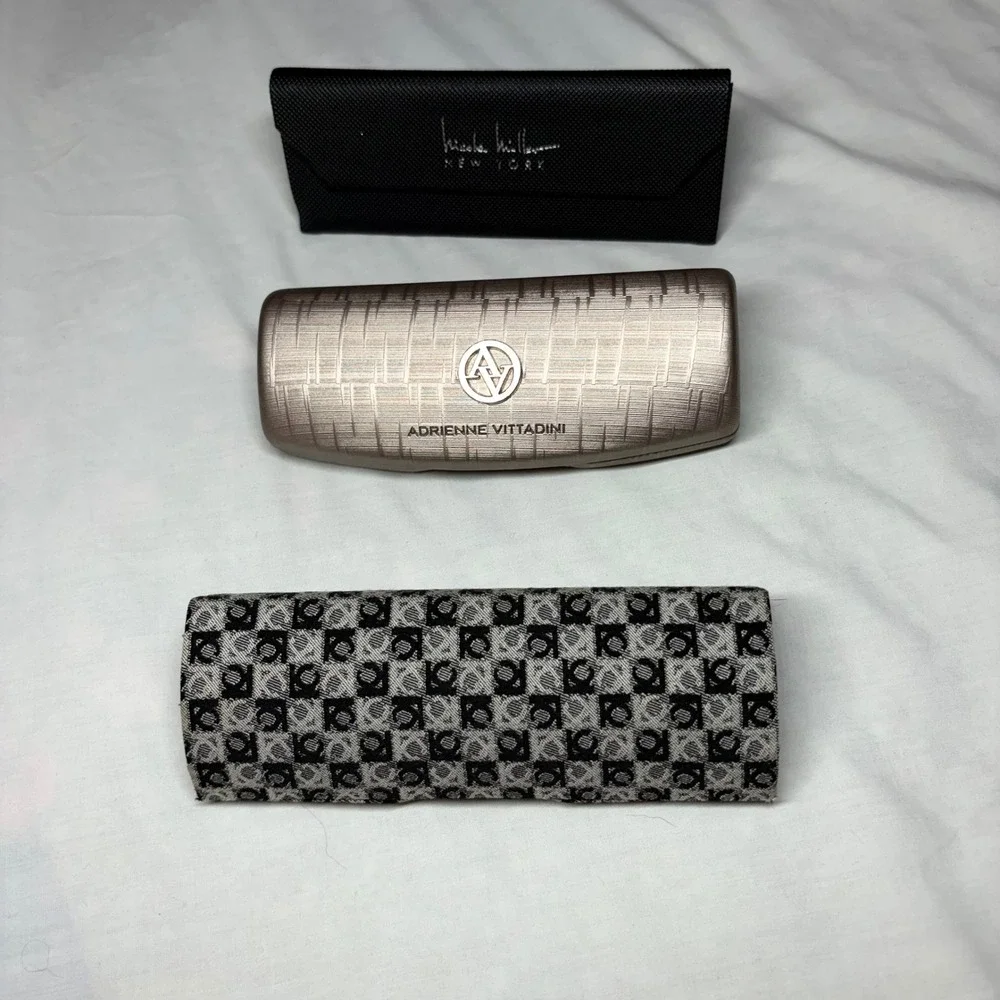 Nicole Miller Adrienne Vittadini Liz Claiborne Eyewear Cases Bundle 3pc Set